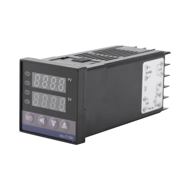 Temperature Controller 240V AC 110V 0℃~1300℃ Alarm REX-C100 Digital LED PID Temperature Controller Thermostat Kit Suitable for Electric Power Chemical Industry Injection Molding Food 